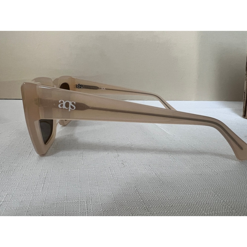 AQS Sunglasses Women Tan Excellent Oversized Square Acetate JL2 53-19-145 - Picture 5 of 8